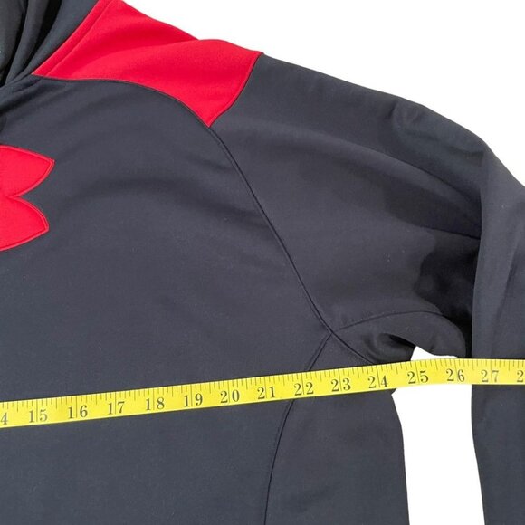Under Armour Hoodie Sweatshirt Men’s Size Large Red Black Sports Fitness Gym - Picture 3 of 5